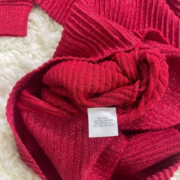 Michelle Mason Ribbed Metallic Wool Twist Sweater - Picture 7 of 8